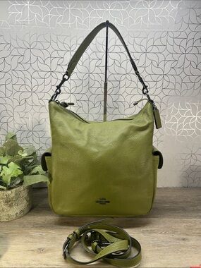Coach Olive Green Women's Leather Tote Bag